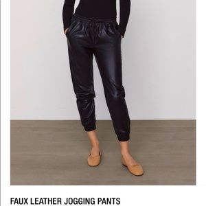 ZARA Faux Leather Jogger Pants